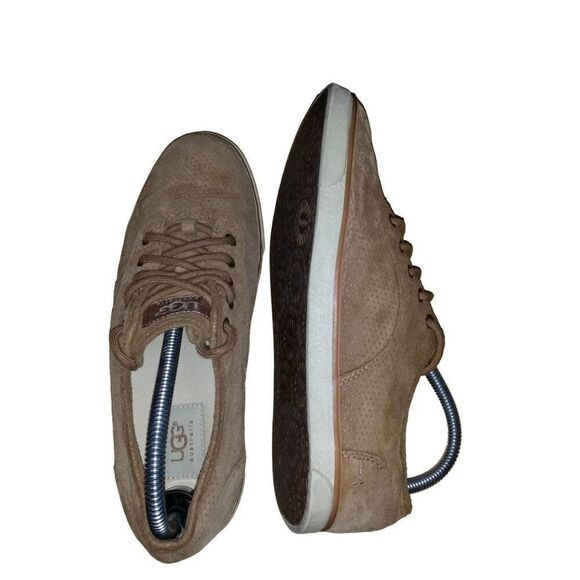 UGG Australia Sneakers Women Sz 8 Tan 1004856 Lace Up Suede Boho - Picture 9 of 9